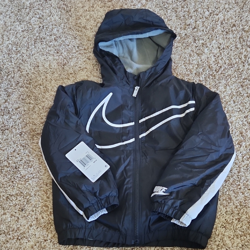 Nike Black and Gray Hooded Jacket
